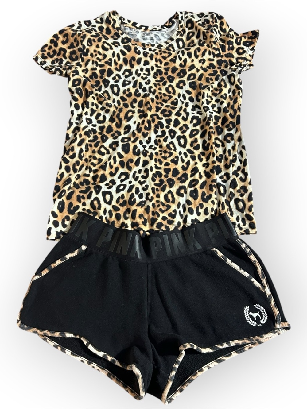 Victoria’s Secret PINK Matching Leopard Print Lounge Set L